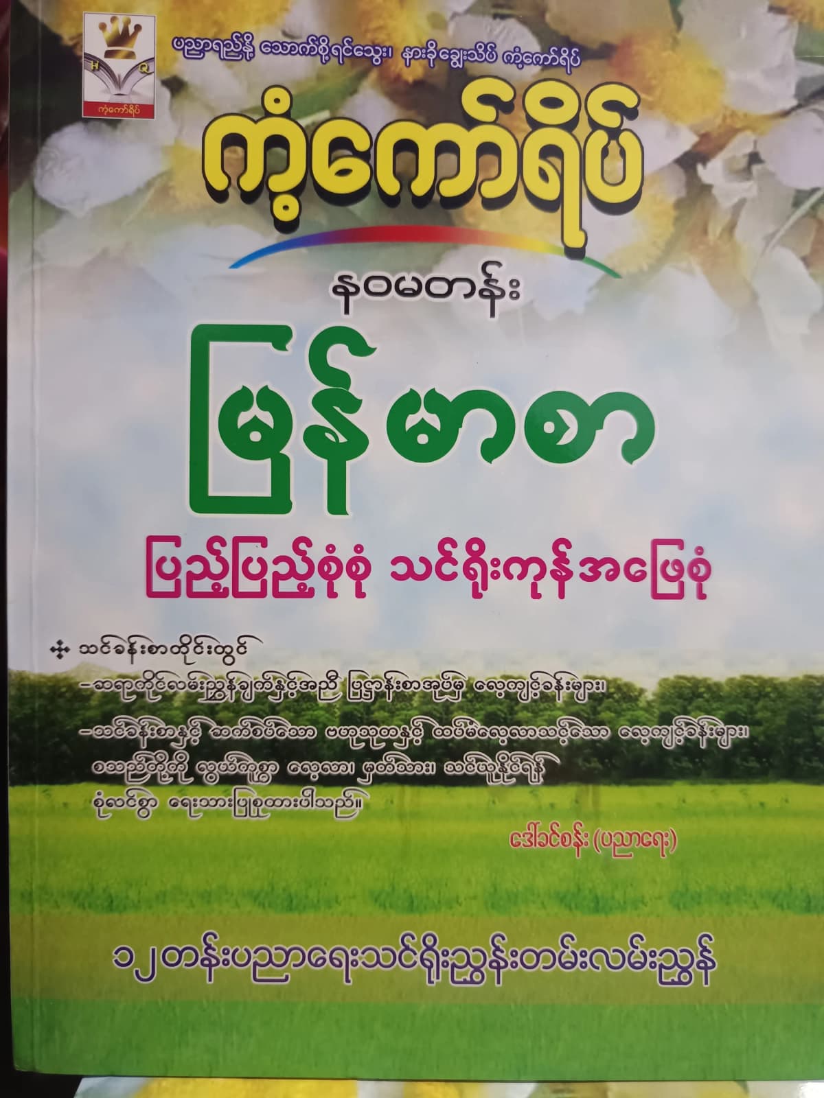 ဒေါ်ခင်စန်း(ပညာရေး). Grade 9 မြန်မာစာ သင်ရိုးကုန် by ဒေါ်ခင်စန်း — book cover