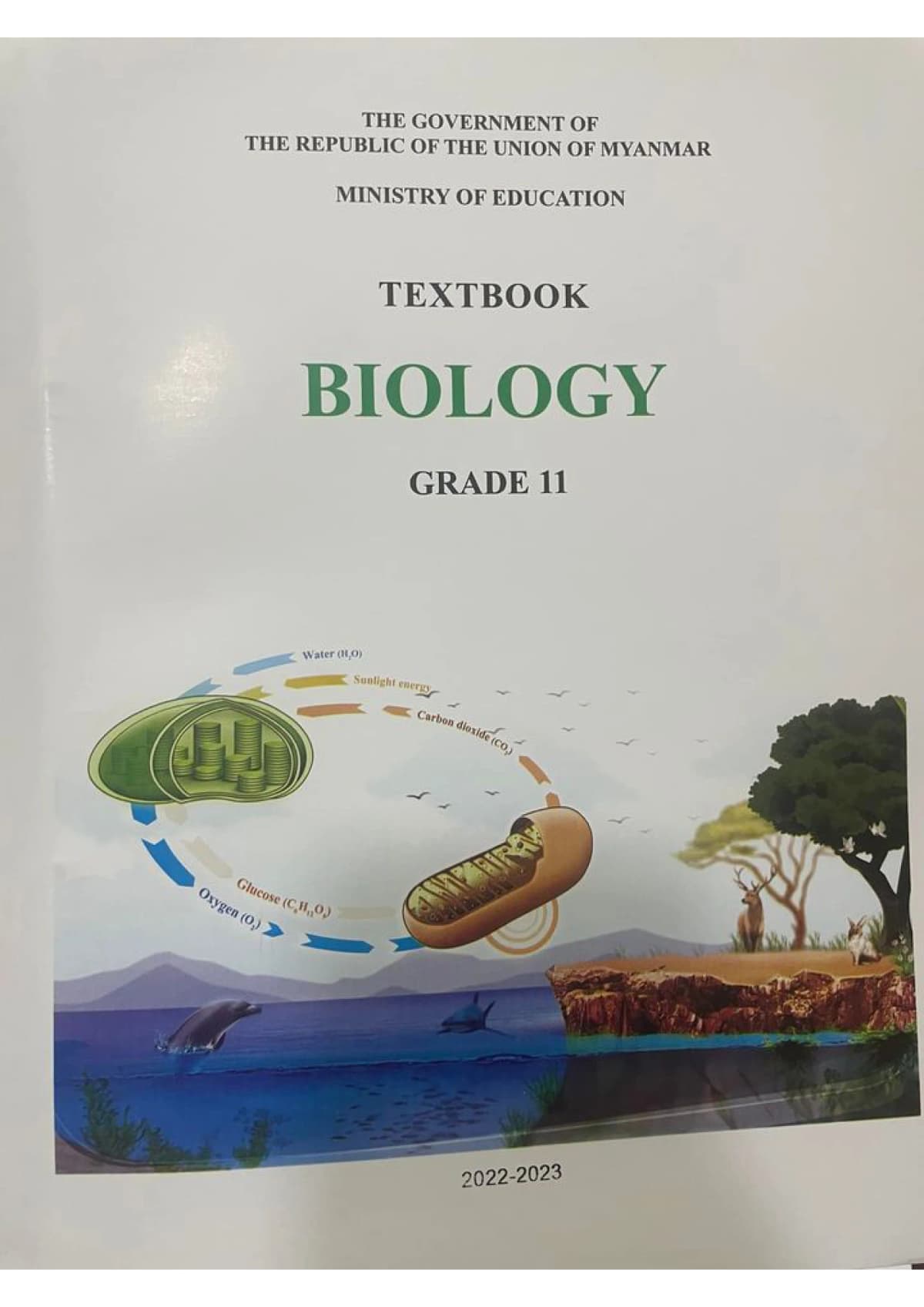 Grade 11 Biology Textbook by သင်ရိုးကော်မတီ — book cover